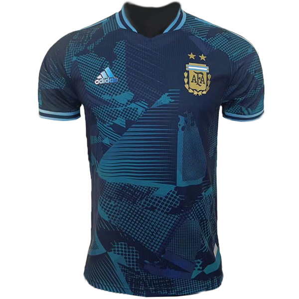 Argentina maglia da calcio da uomo divisa da calcio pre-partita Argentina maglia sportiva ciano 2022